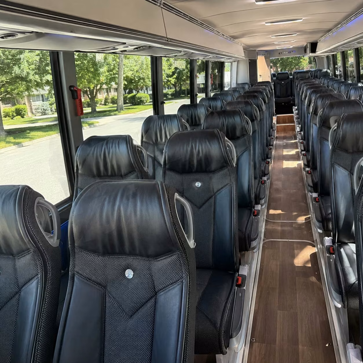 jacksonville charter bus rental interior